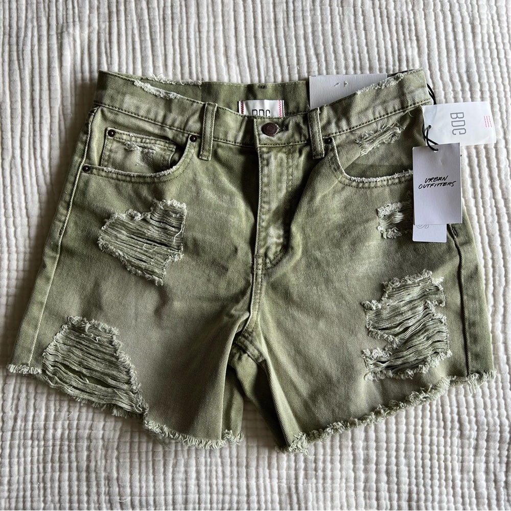 Urban Outfitters Dropped Waist Destroy Shorts | size 25